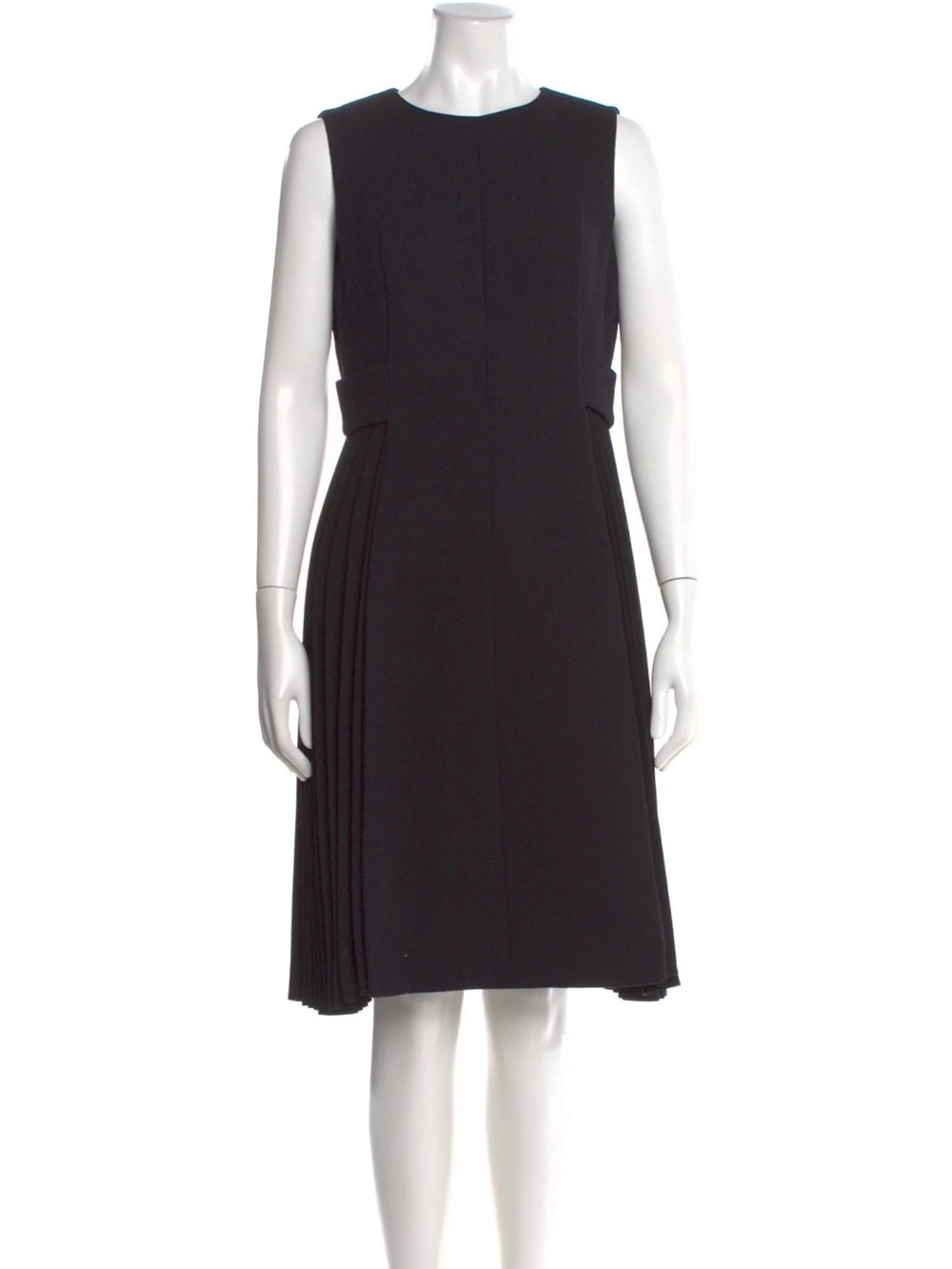 Lafayette 148 Black Sleeveless Wool Midi Dress - Elegant Work to Evening Sz 16